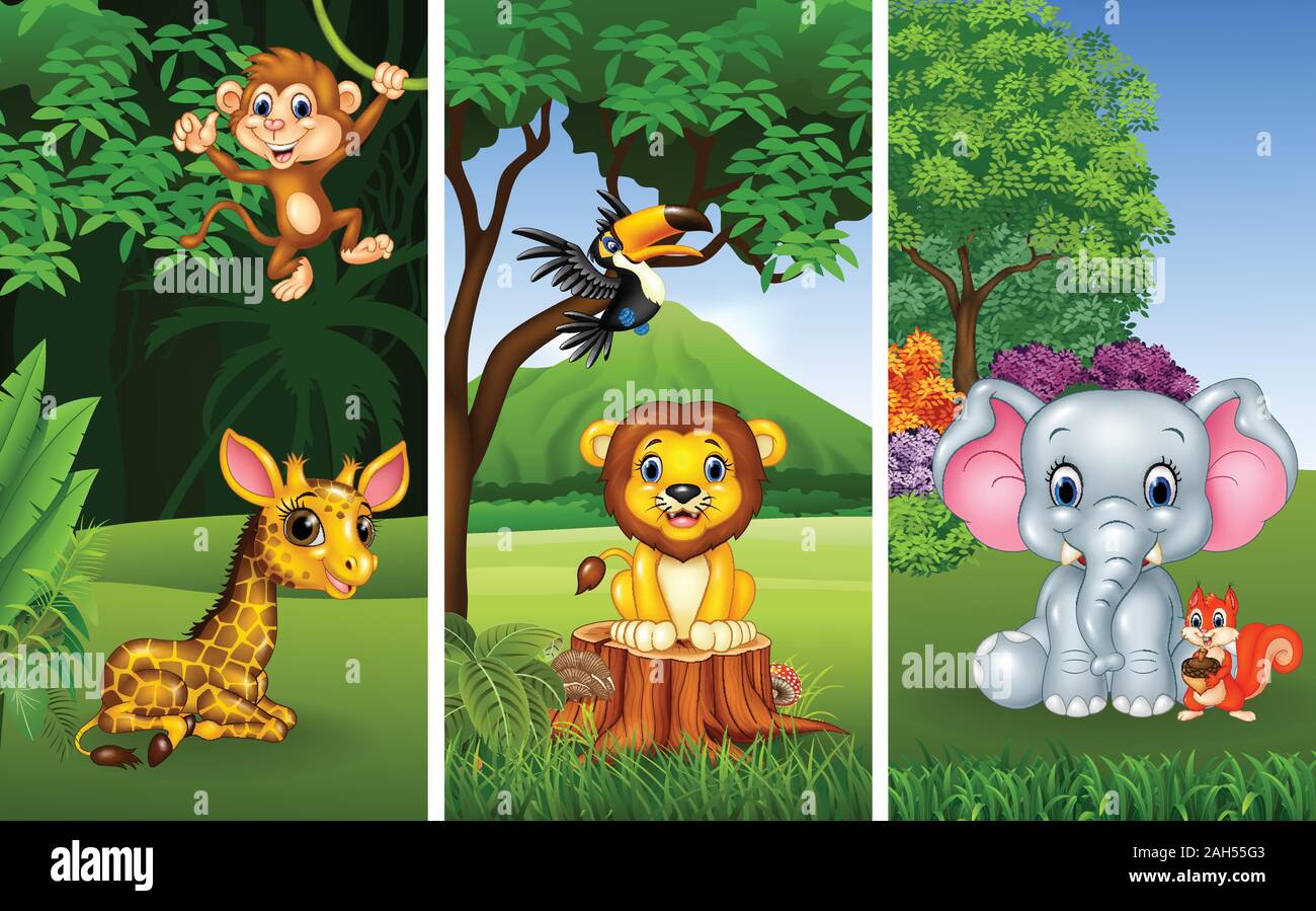 Three monkey illustration Stock Vector Images - Alamy