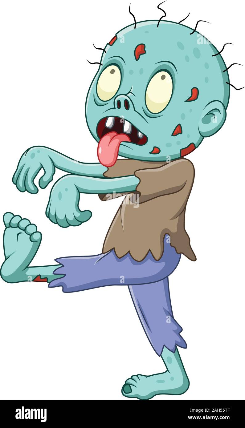 Cartoon zombie isolated on white background Stock Vector Image & Art - Alamy