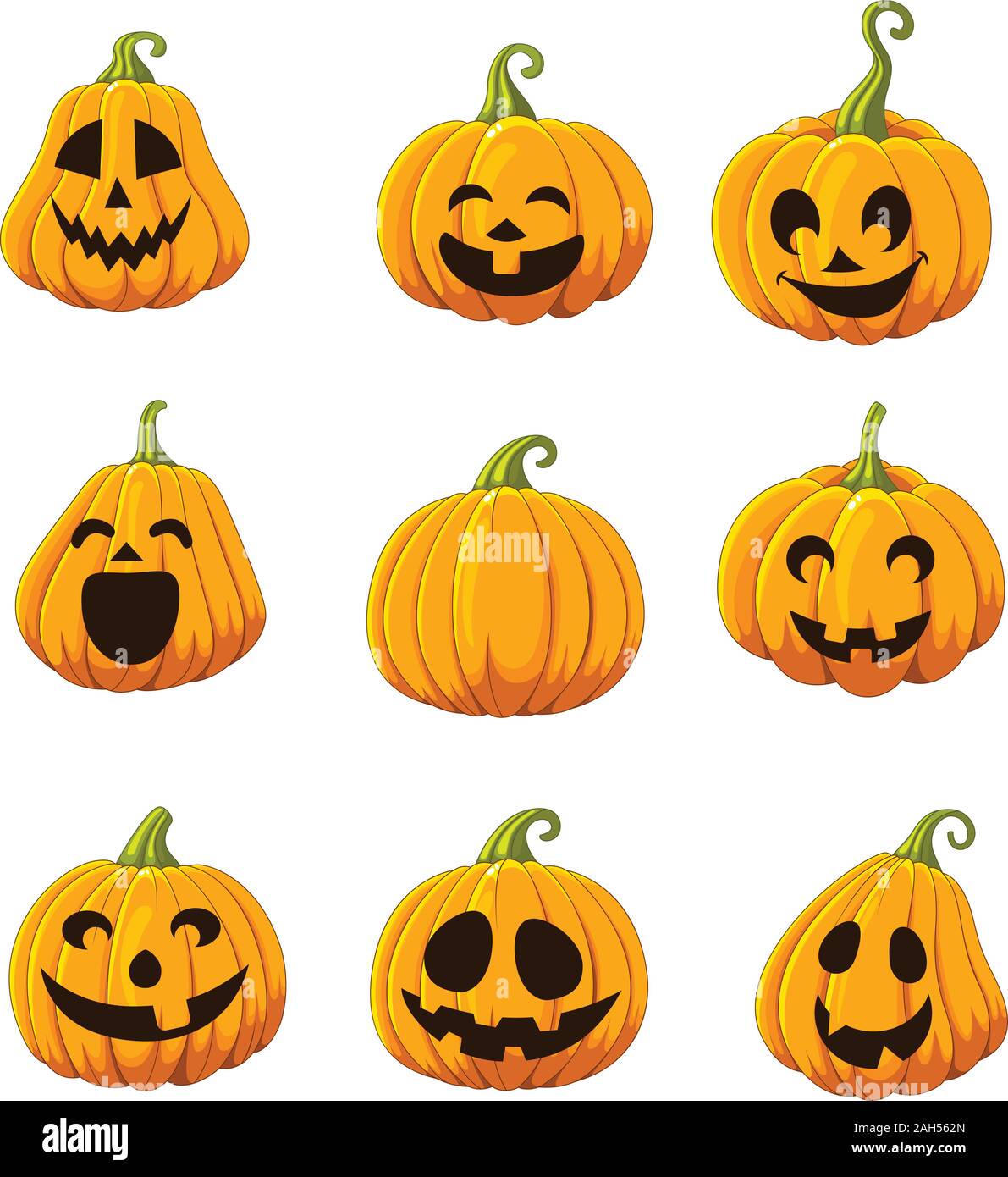 Set of Halloween pumpkin Stock Vector Image & Art - Alamy