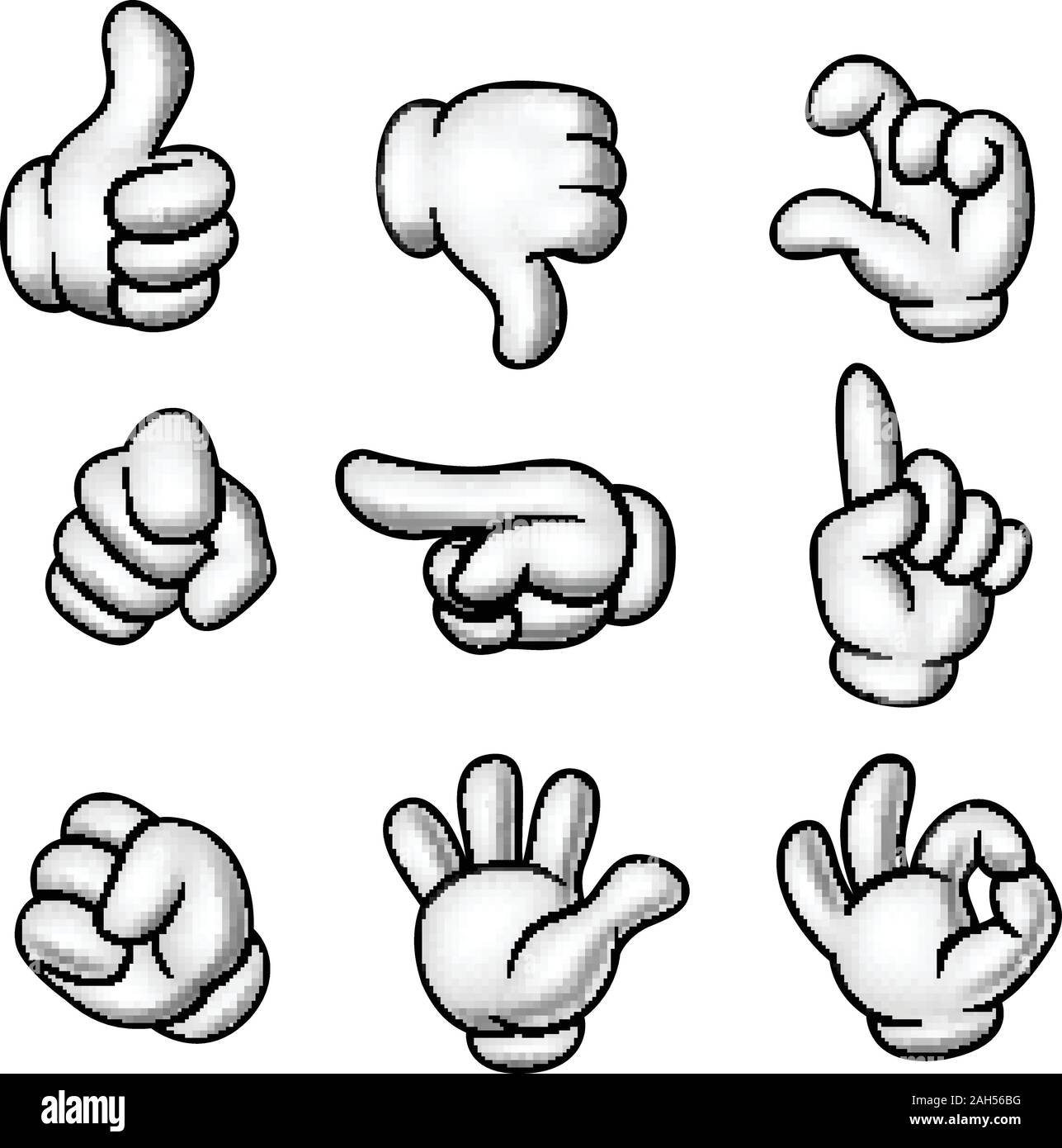 Cartoon gloved hands collection Stock Vector Image & Art Alamy