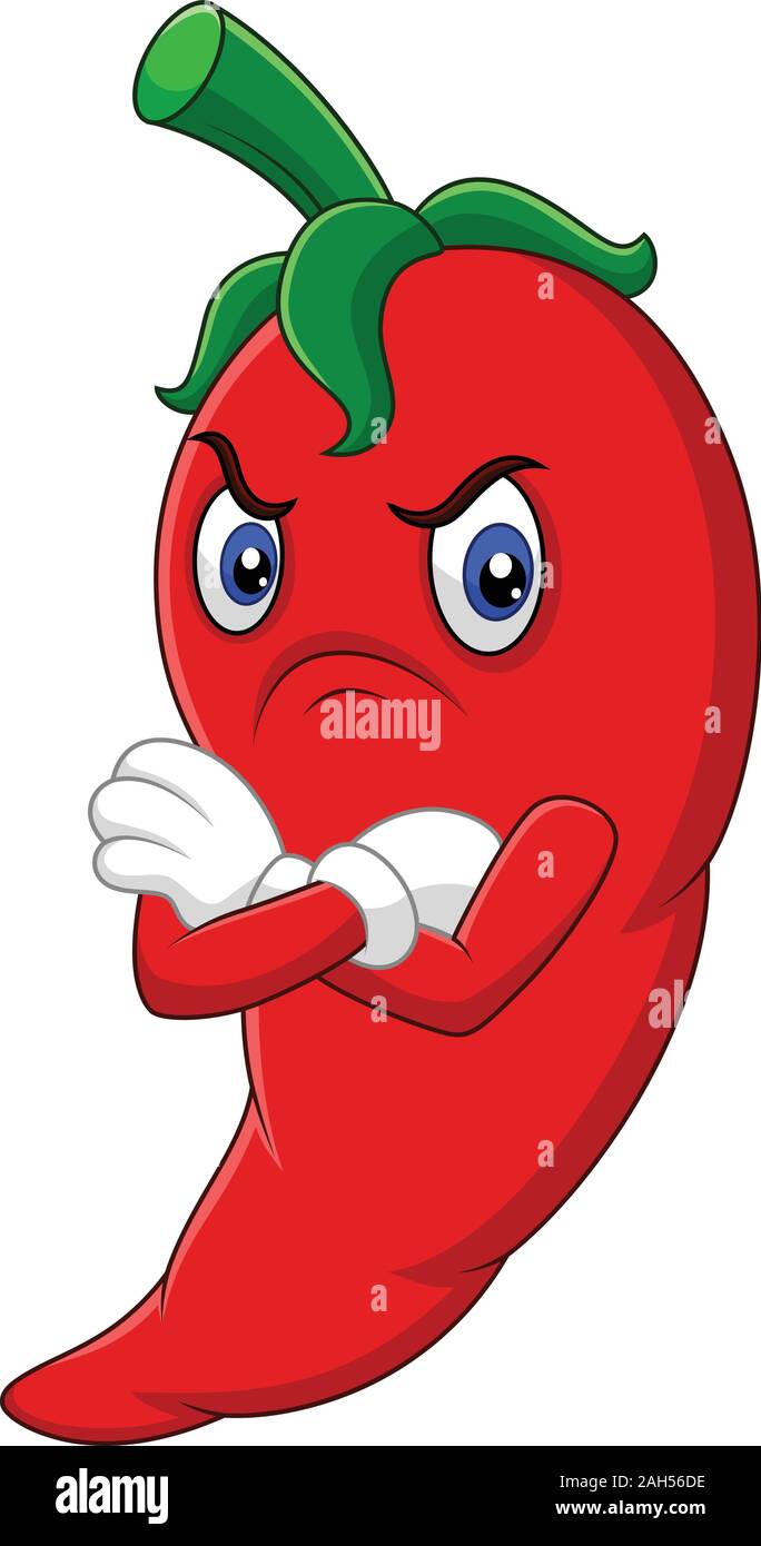 Angry chili pepper cartoon Stock Vector Image & Art Alamy