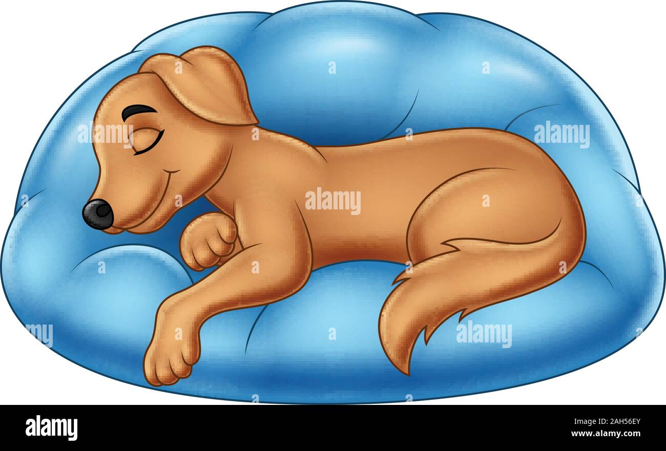 Cartoon Sleep Dog Stock Vector