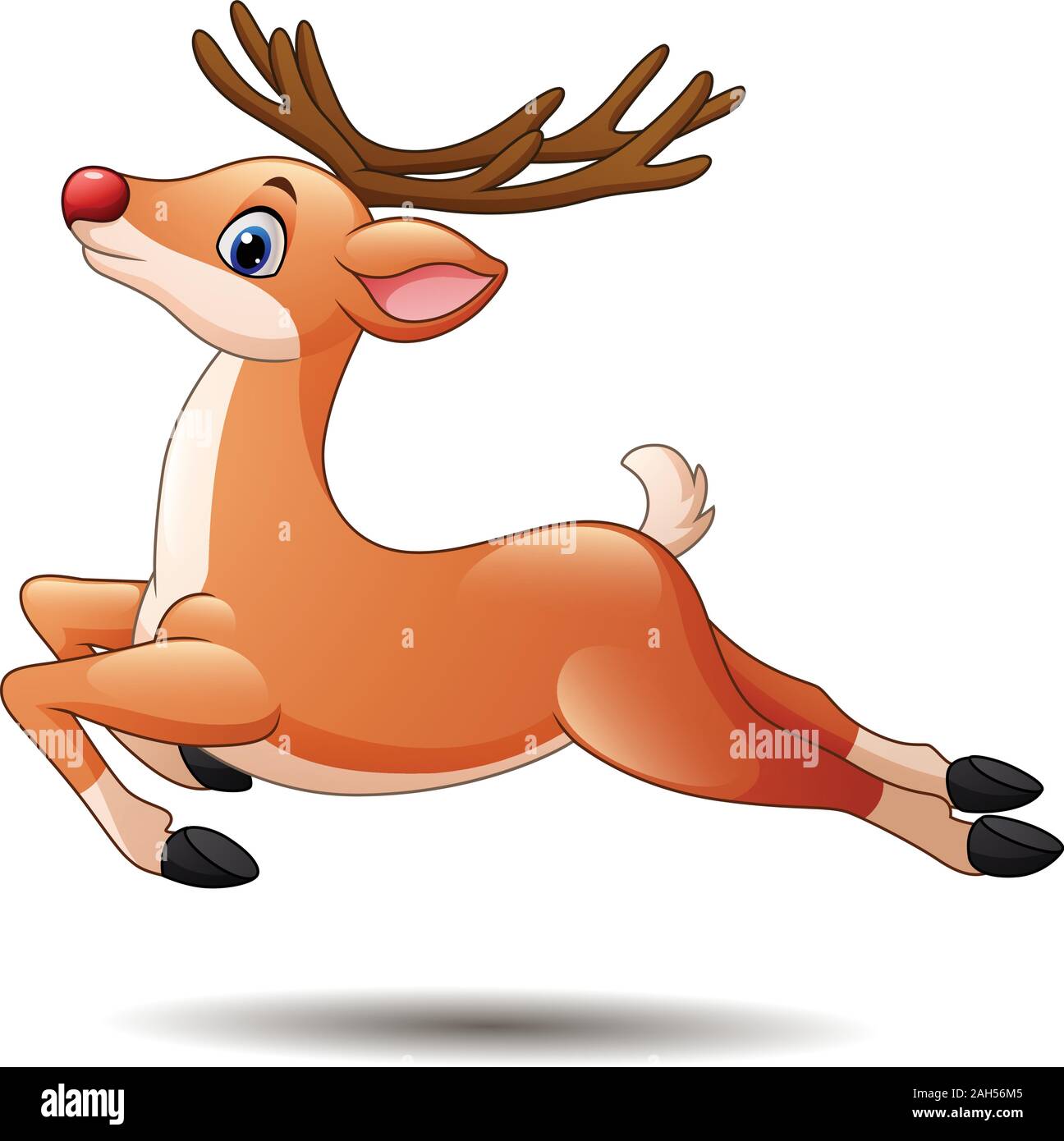 Cartoon funny deer jumping Stock Vector Image & Art - Alamy