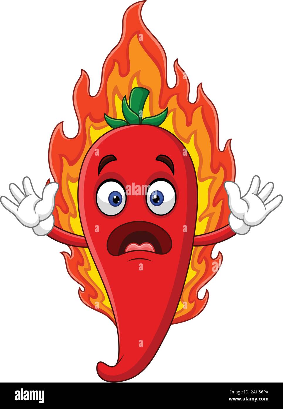 Cartoon hot chili pepper Stock Vector Image & Art Alamy