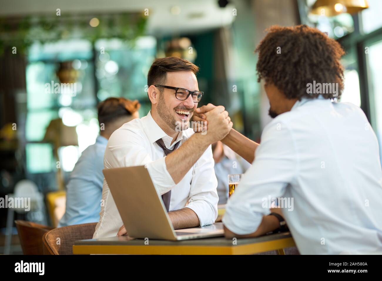 Two men only cafe hi-res stock photography and images - Alamy