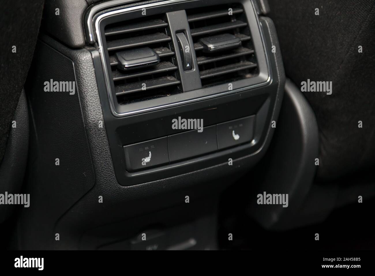 Finger Indicating Car Heater Button Stock Photo 1574206462
