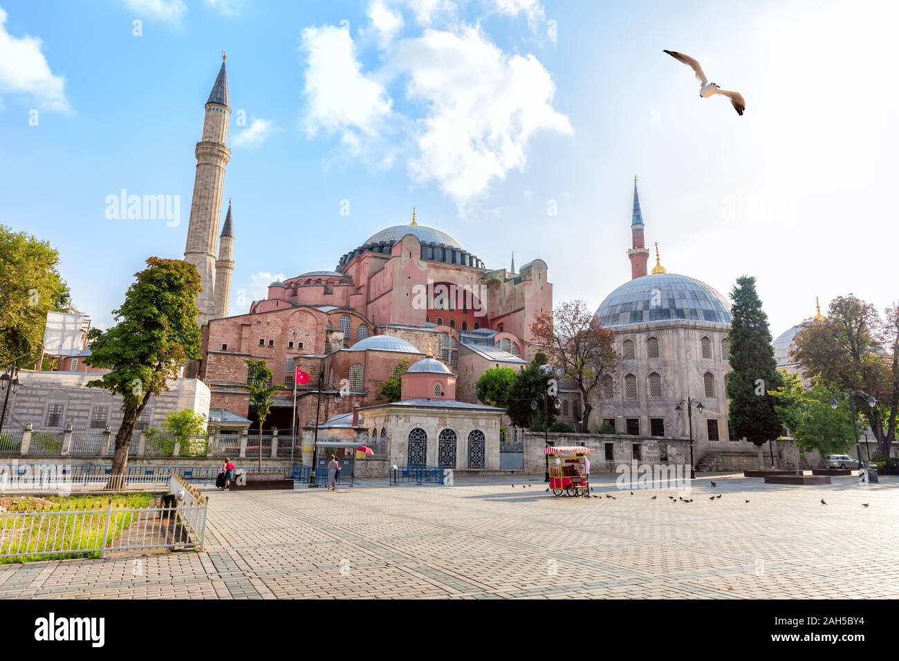 Hagia Sophia Museum and the memorial, view from the Sultan Ahmet Square ...
