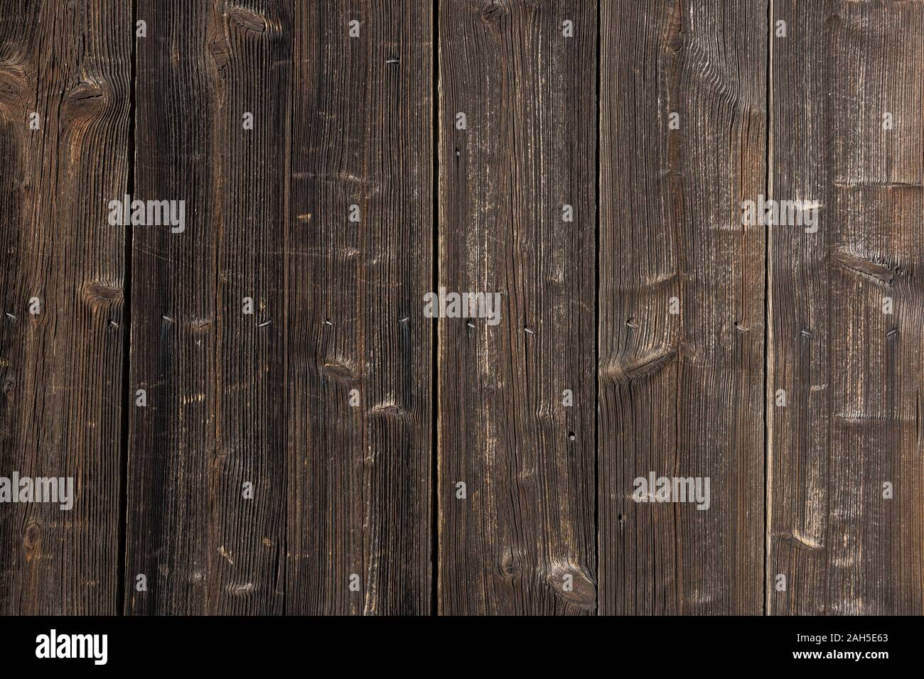 Very old wooden barn door, background, vintage Stock Photo