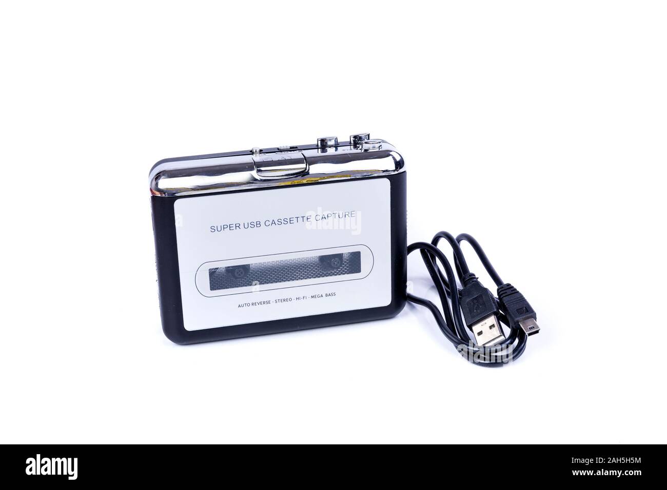 Black and silver plastic usb cassette converter machine Stock Photo - Alamy