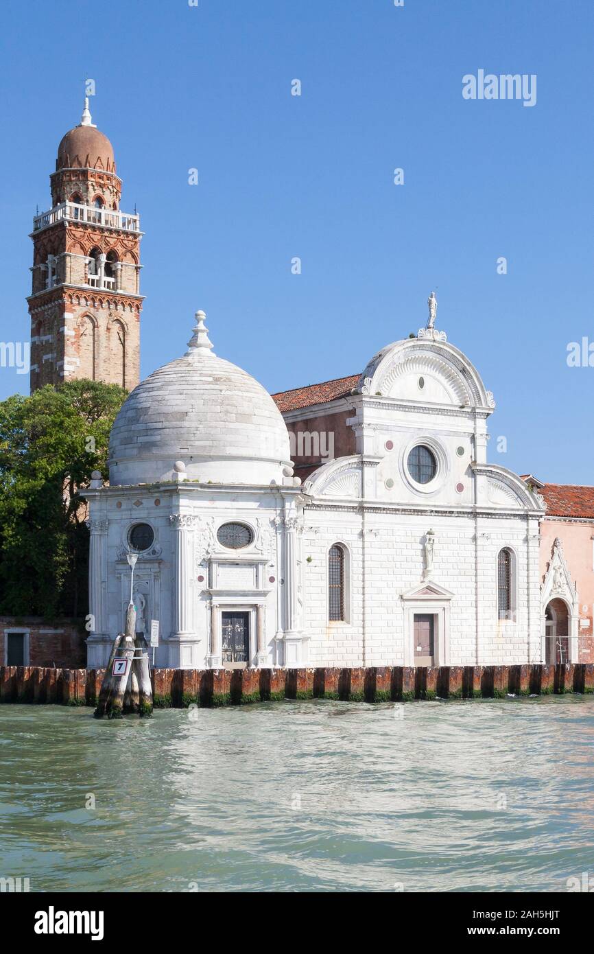 Chiesa di San Michele in Isola, a Renaissance church on San Michele island, the site of the Venetian burial grounds, Venice, Veneto, Italy Stock Photo