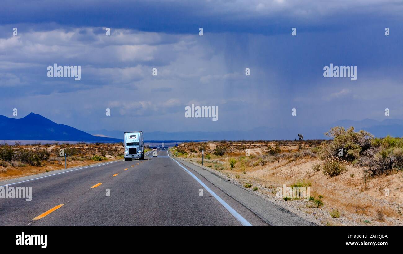 USA, Arizona, desert-road Stock Photo