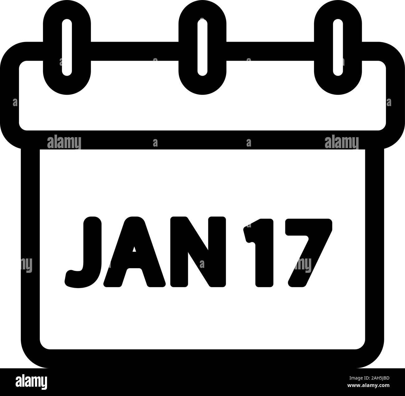 Calendar Icon Vector Isolated Contour Symbol Illustration Stock Vector