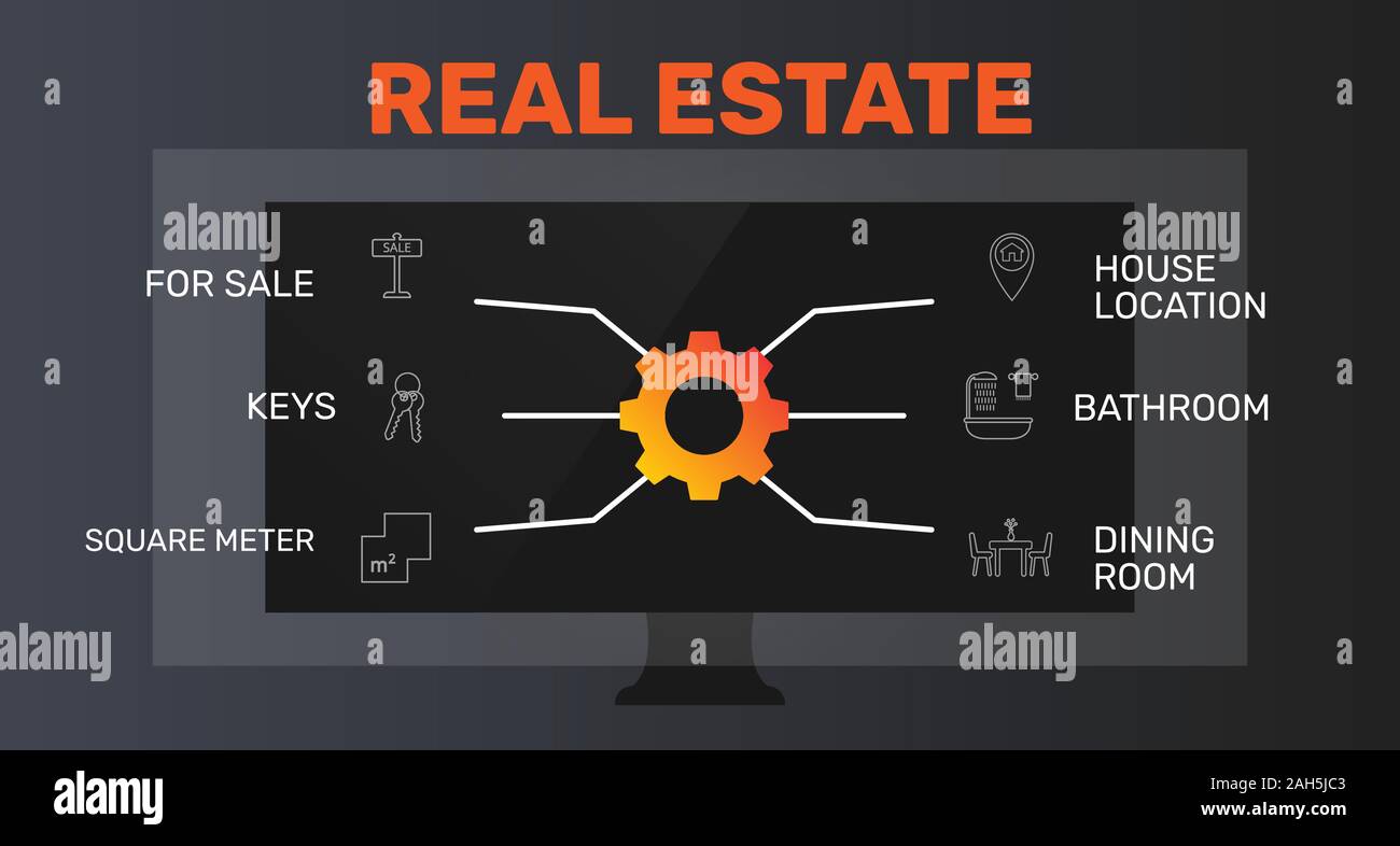Real Estate Infographics vector design. Timeline concept include for ...