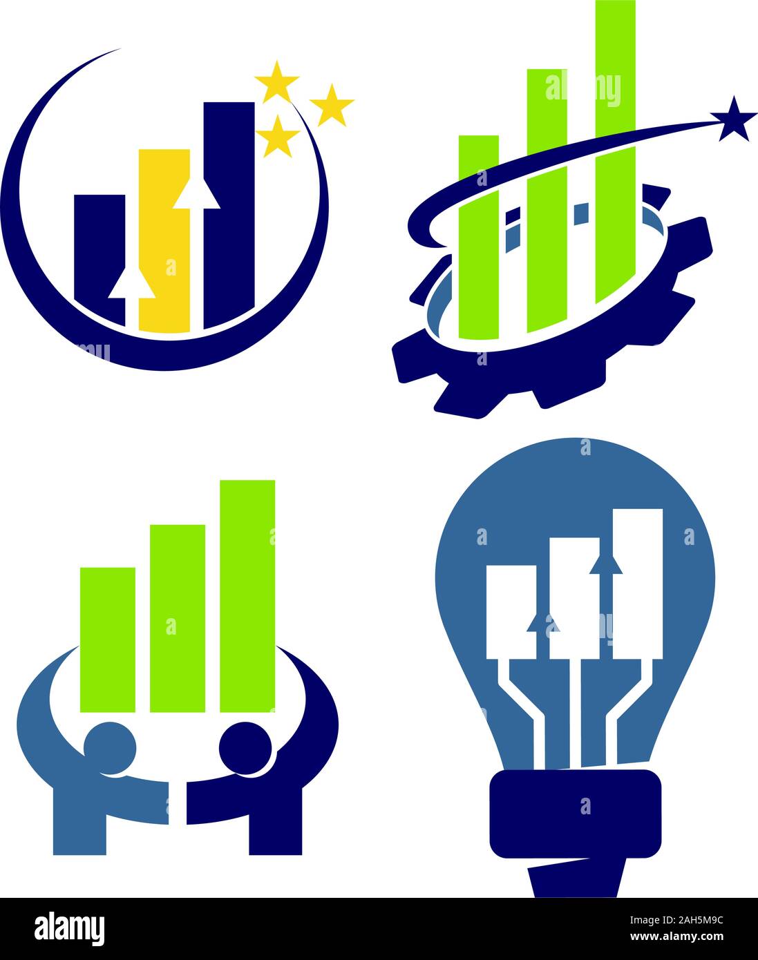 Financial Accounting Consulting Logo Template Vector icon Stock Vector