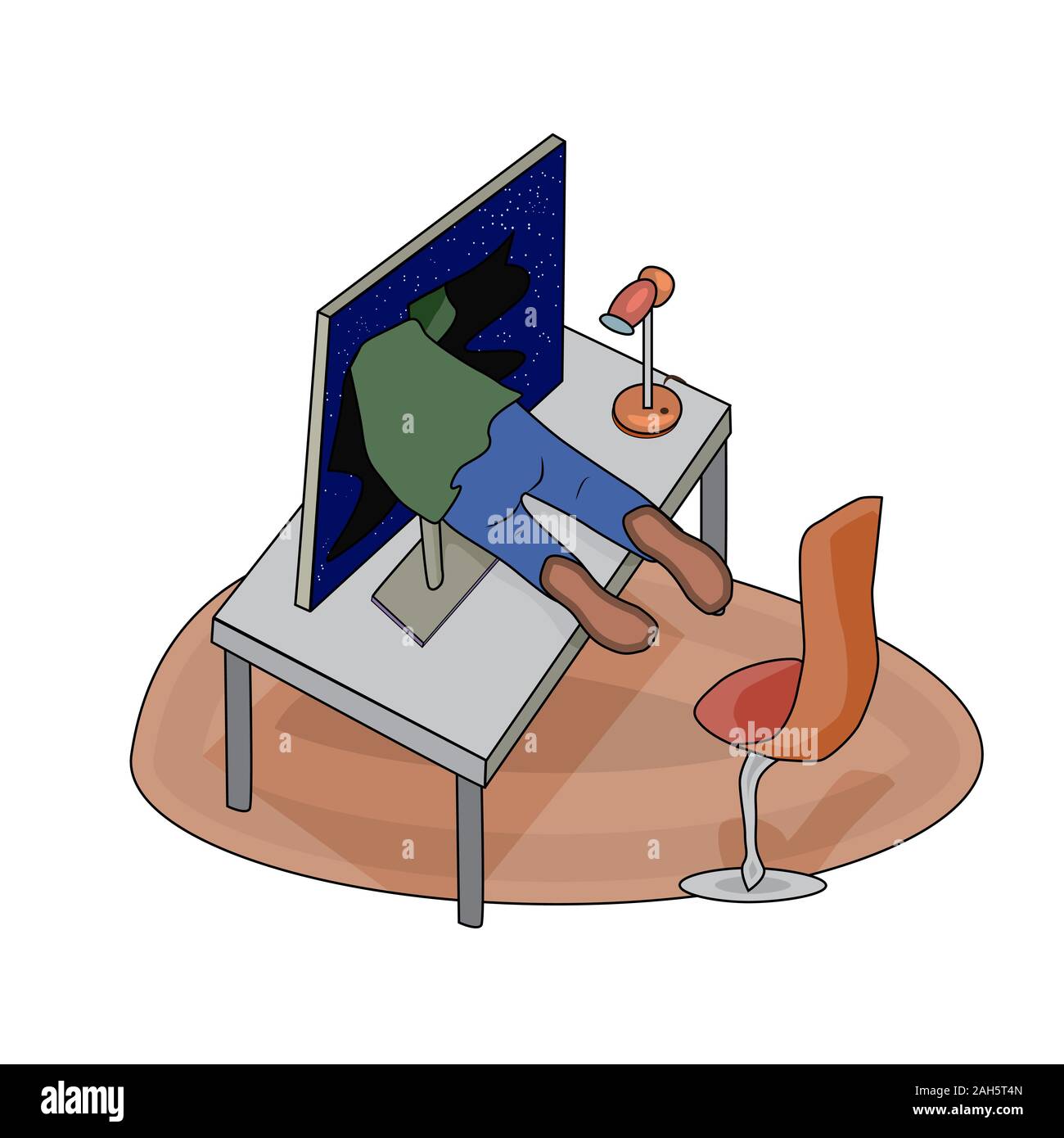 Internet addiction disorder Stock Vector Images - Alamy