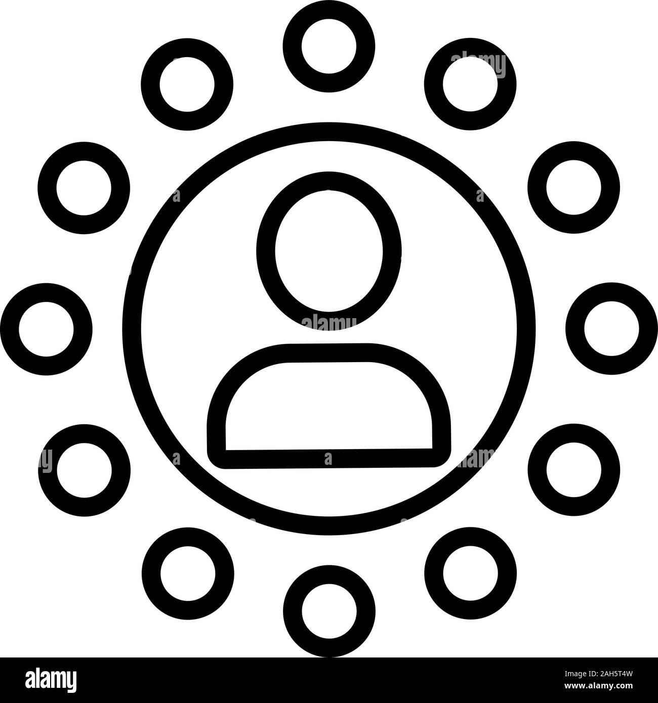 affiliated business icon vector. Isolated contour symbol illustration Stock Vector
