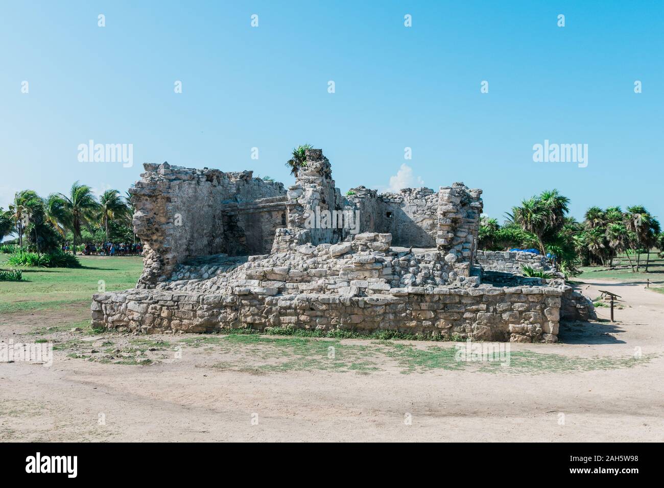 View of the ruins Mayan ruins of Mexico Stock Photo