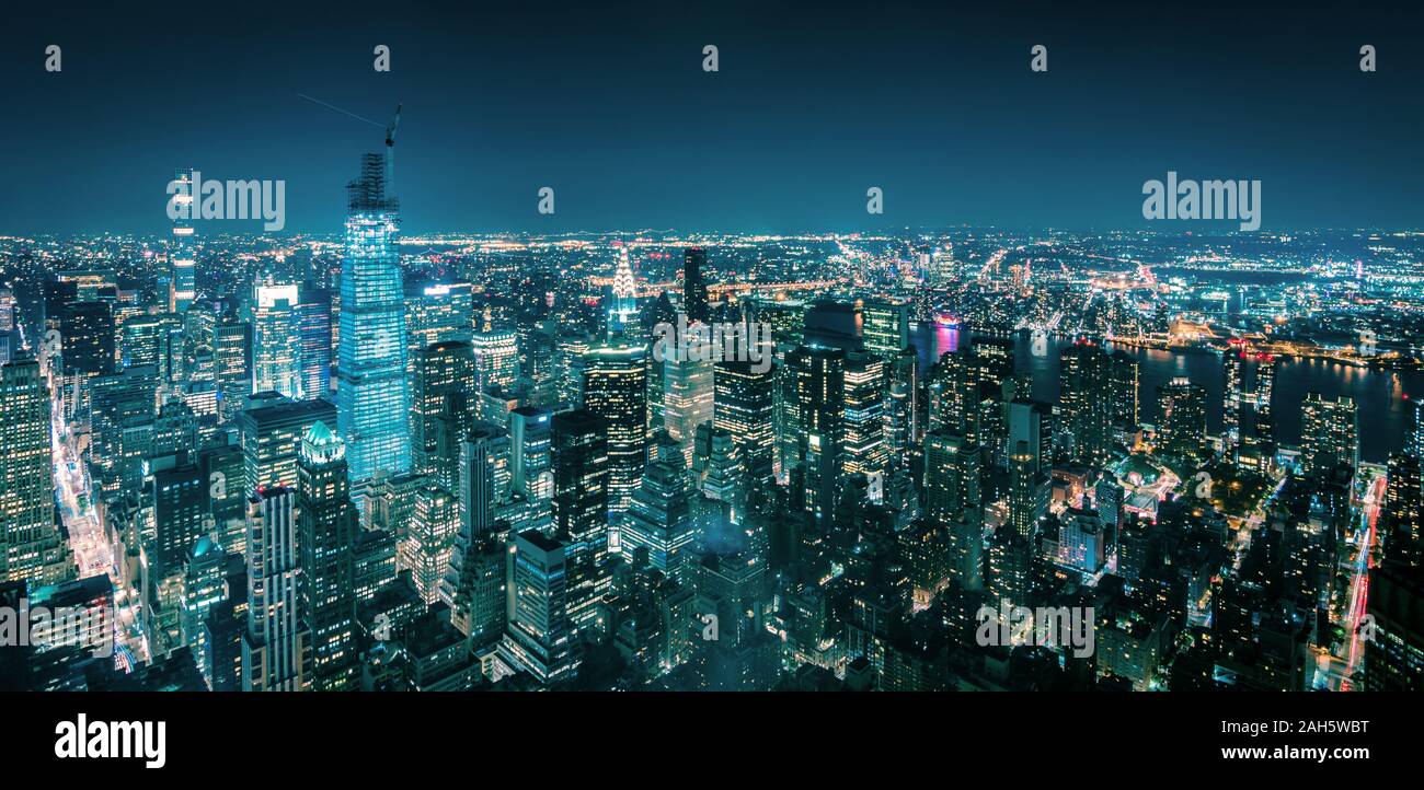 Aerial view new york manhattan hi-res stock photography and images - Alamy