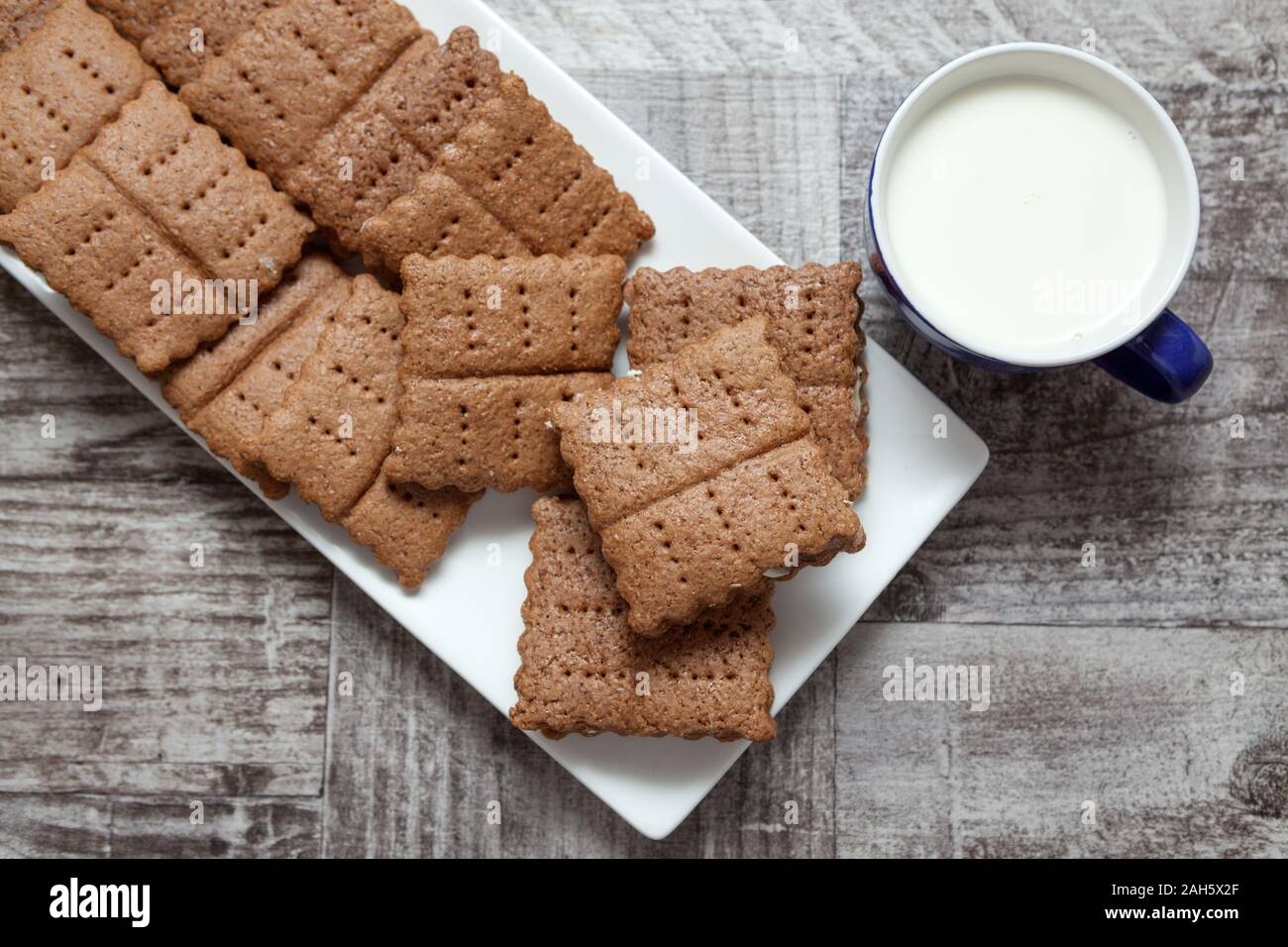 Delicious chocolate chip cookies Stock Photo