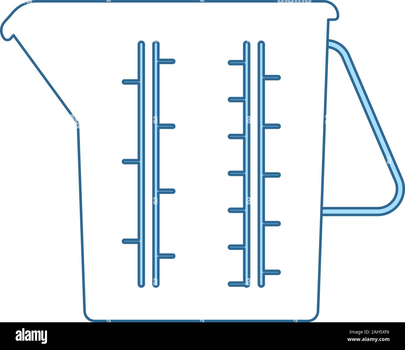 Measure Glass Icon. Thin Line With Blue Fill Design. Vector