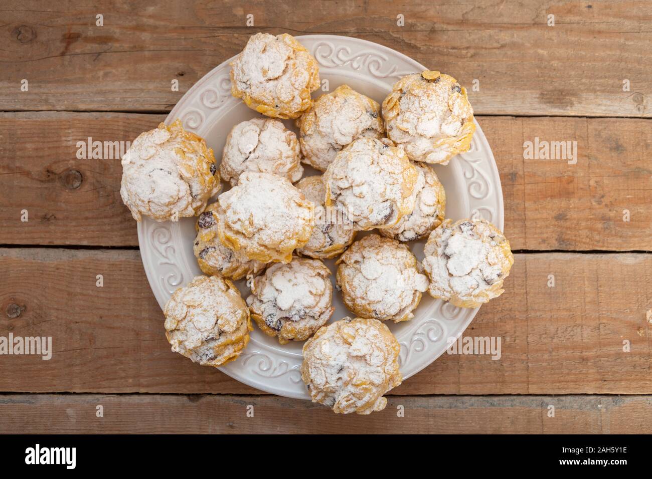 Corn flake cereal cookie Stock Photo Alamy
