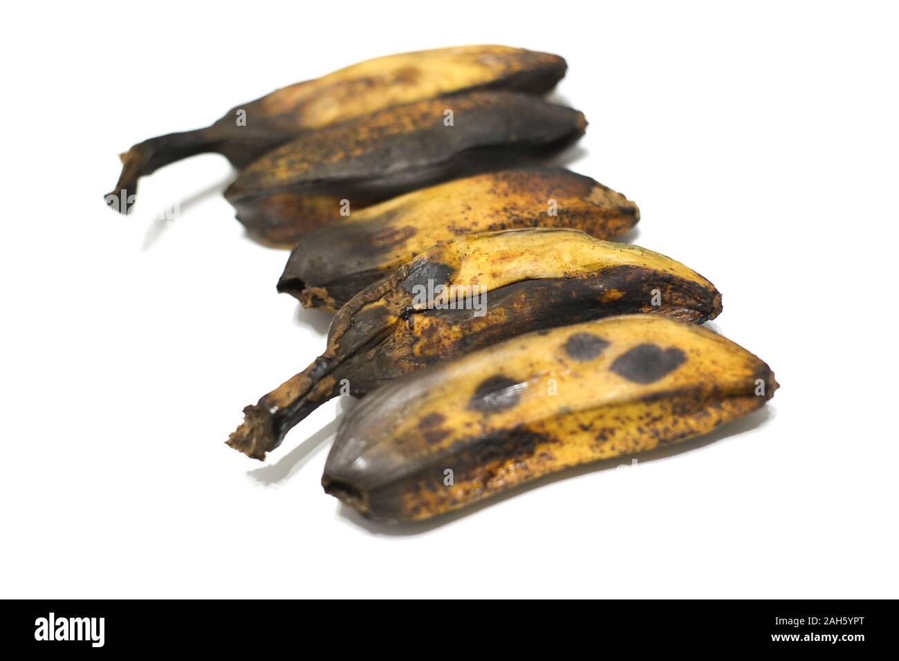 Boiled banana (pisang rebus) isolated on white background. Stock Photo