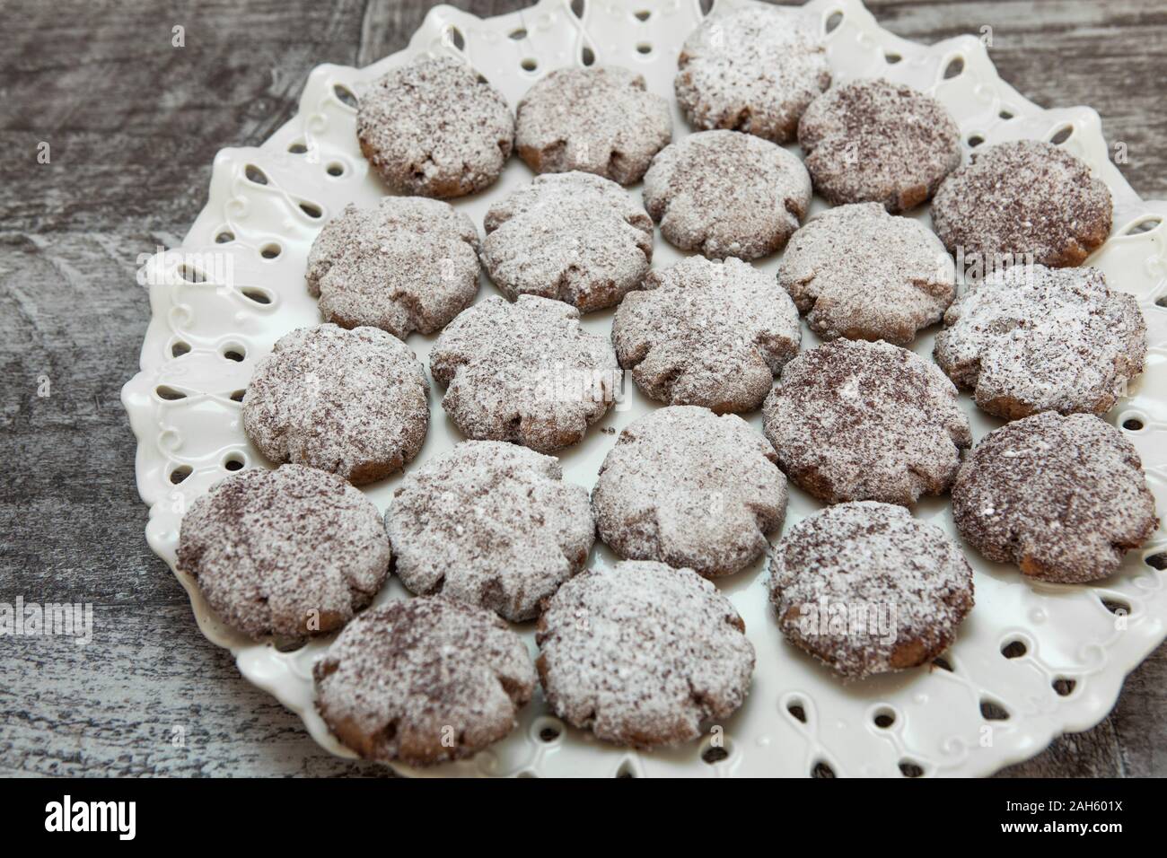 Mexican wedding cookies - homemade cakes Stock Photo