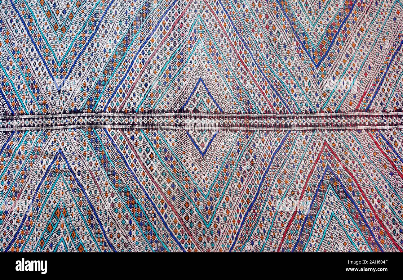Abstract oriental moroccan carpet background Stock Photo