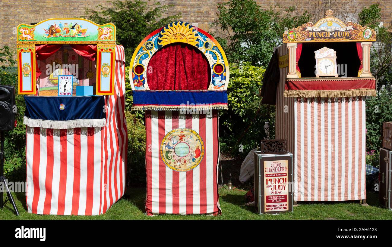 Punch and Judy theatres. The Covent Garden May Fayre and Puppet