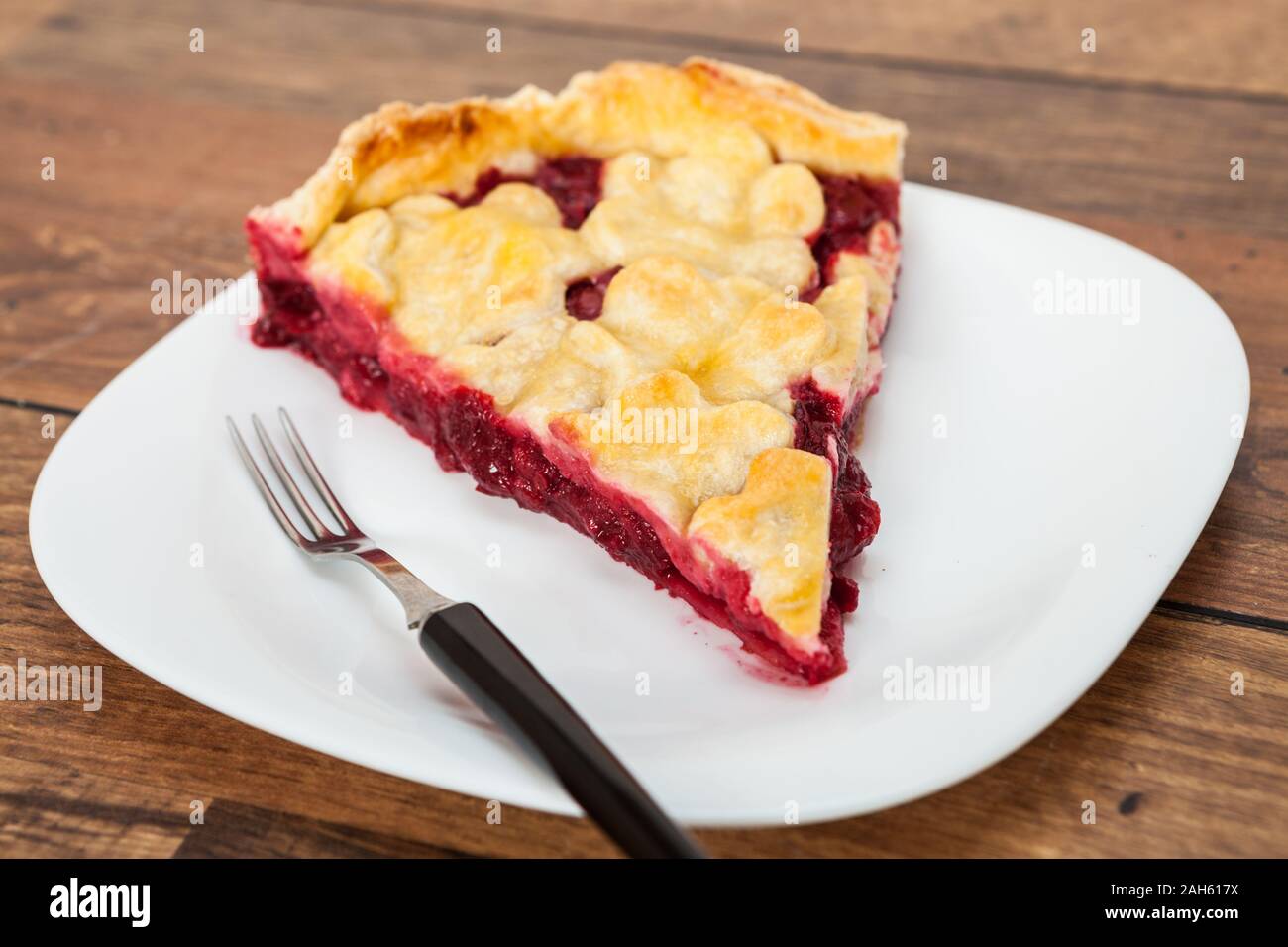Homemade sweet cherry pie Stock Photo