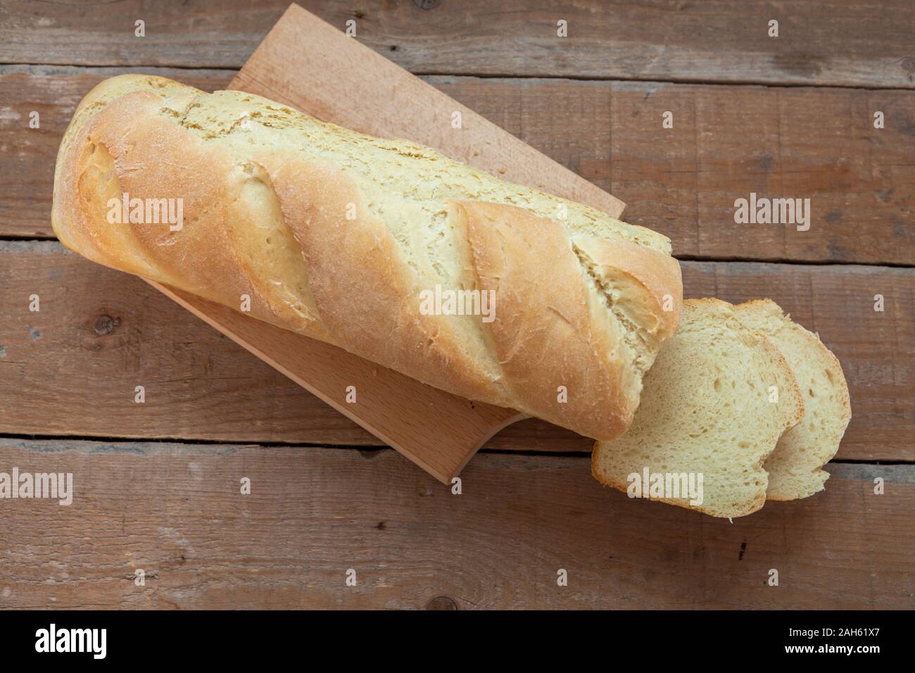 Fresh homemade white bread Stock Photo