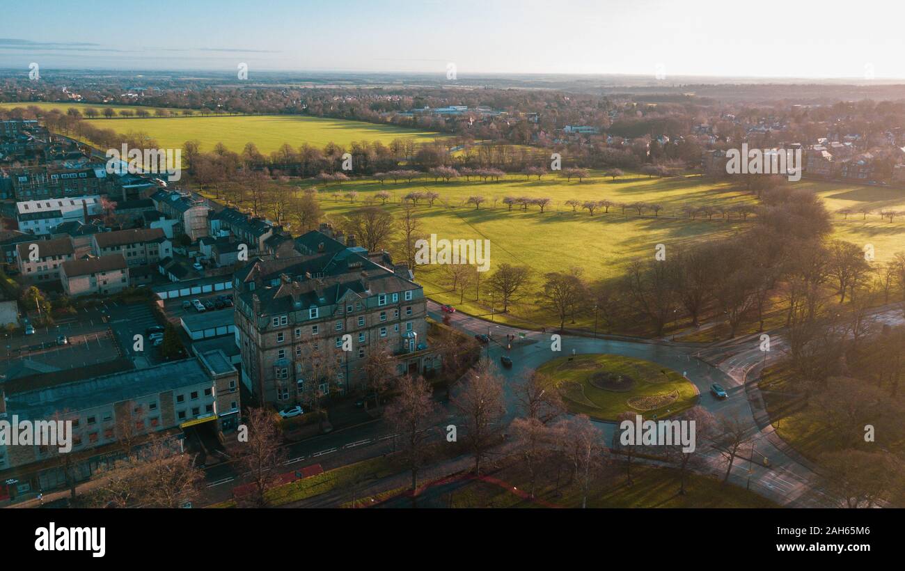 Drone Photos of Harrogate, North Yorkshire Towncenter Stock Photo