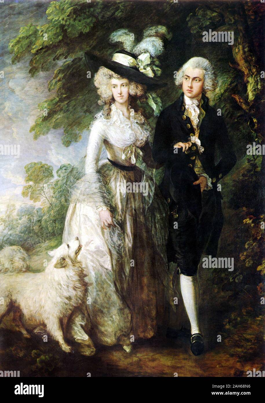 The Morning Walk, Portrait of Mr and Mrs William Hallett (1785) by Thomas Gainsborough Stock Photo