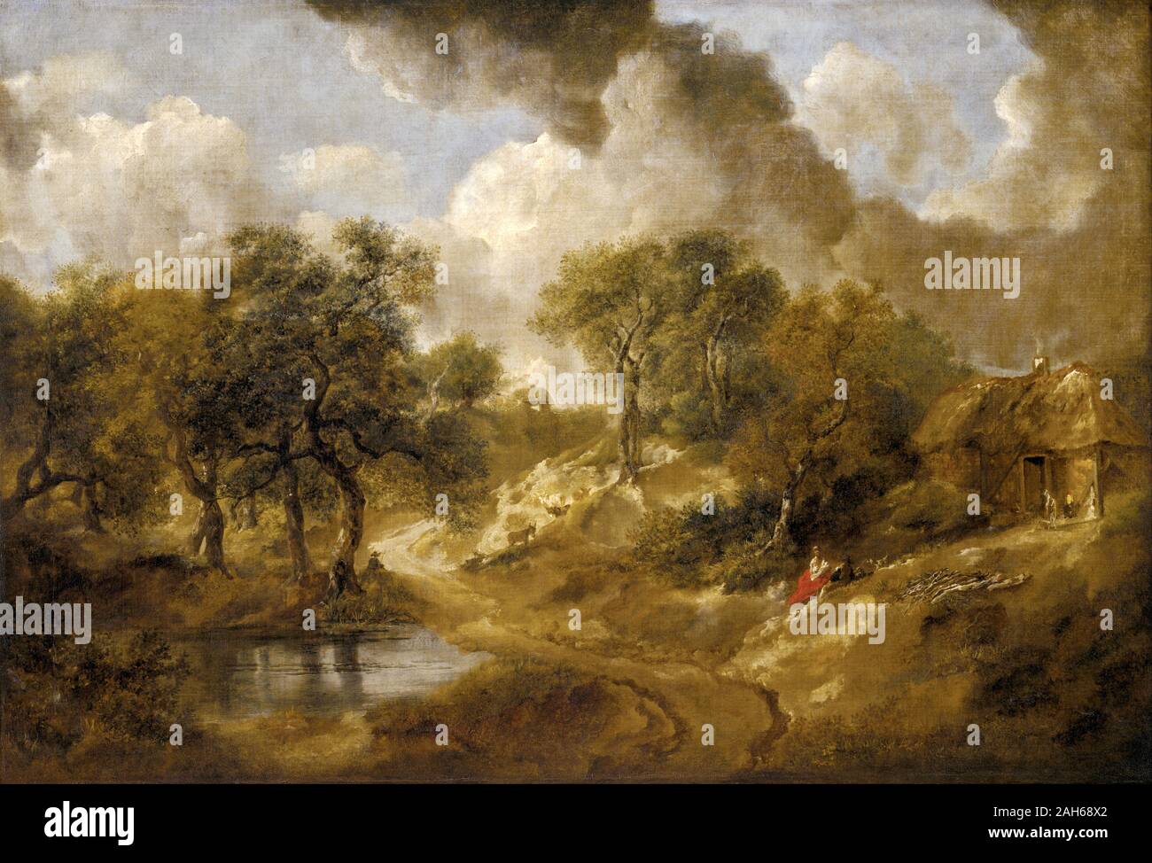 Landscape in Suffolk (1748) by Thomas Gainsborough Stock Photo