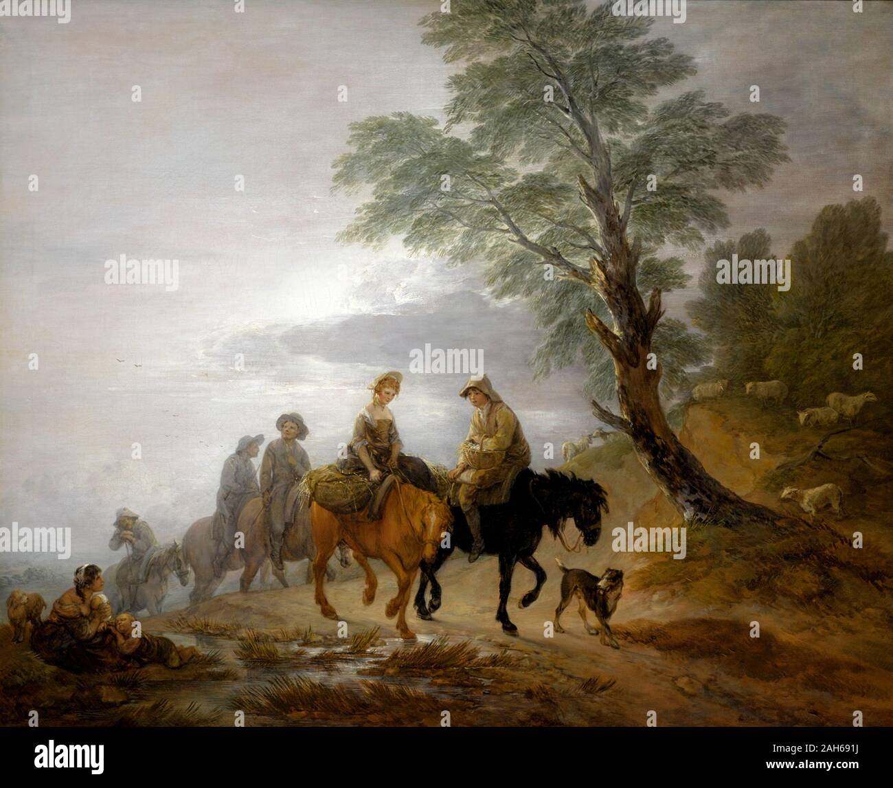 Going to Market, Early Morning by Thomas Gainsborough Stock Photo