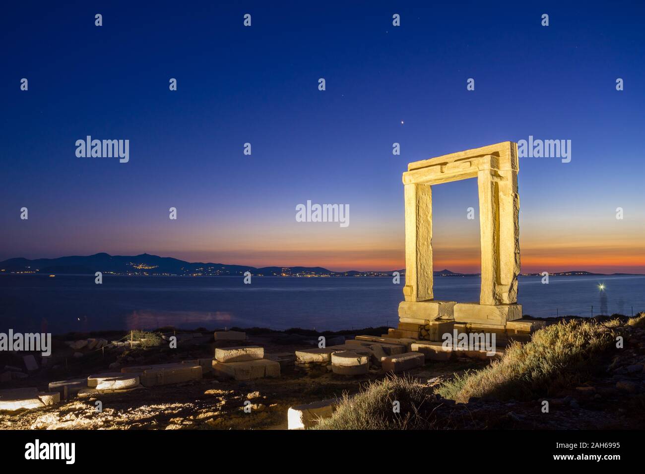 Portara - ruins of ancient temple of Delian Apollo on Naxos island