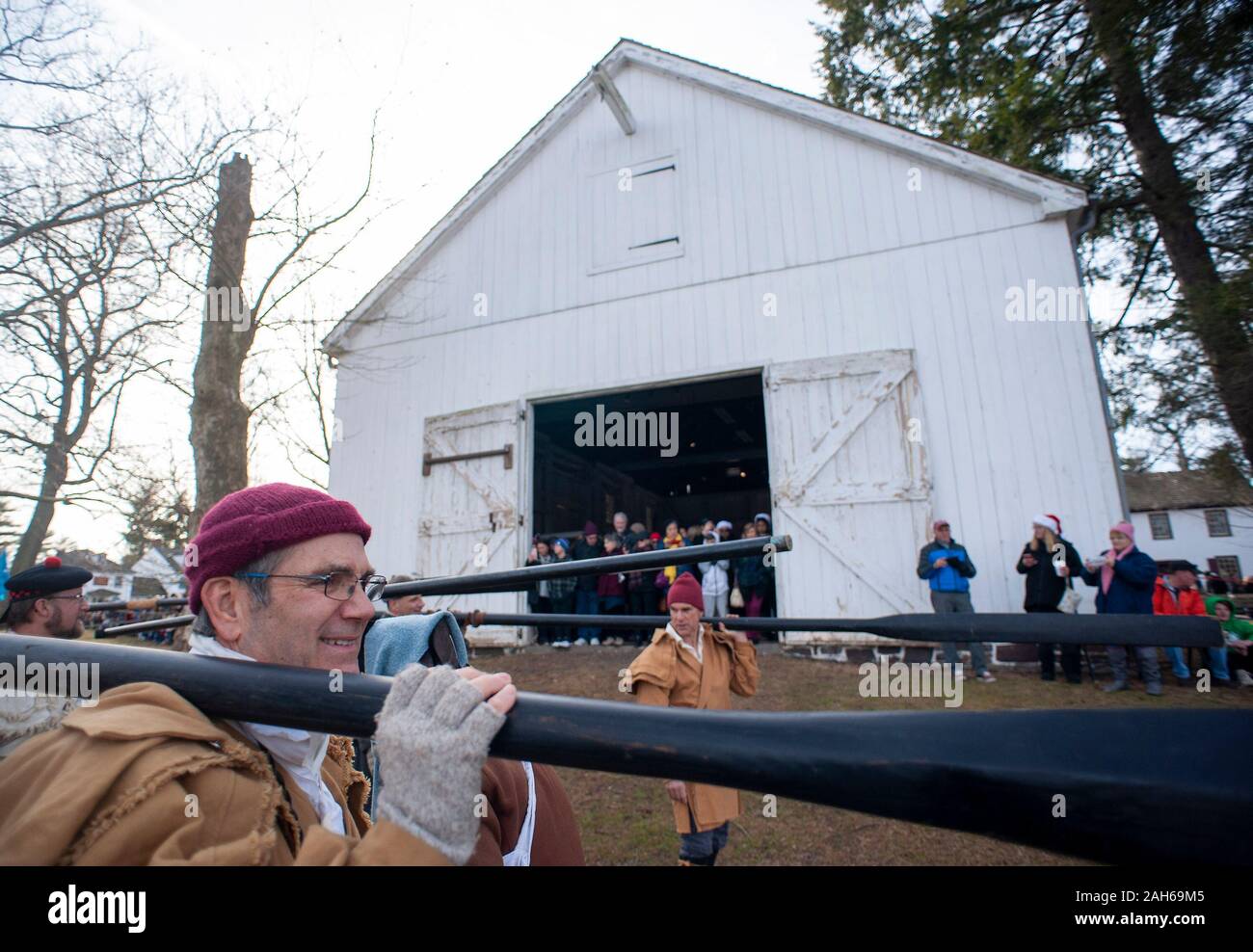 Washington Crossing, Pennsylvania, USA. 25th Dec, 2019. Tuck Hartpence