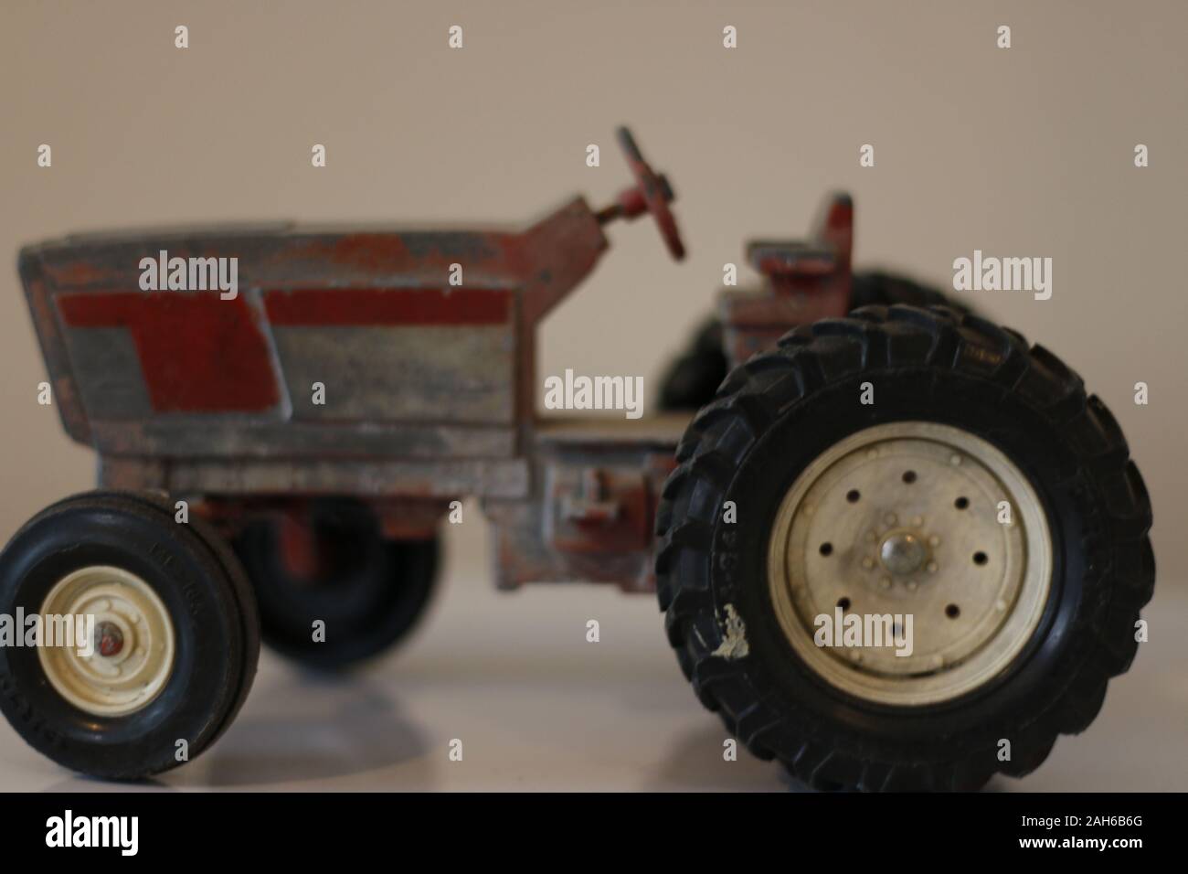 Scale model of traditional Farm Tractor Stock Photo Alamy