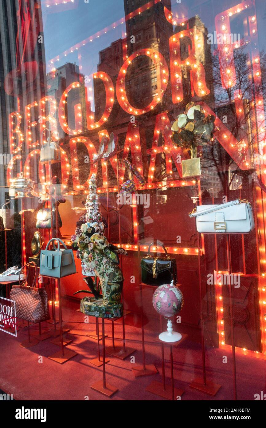 Bergdorf Goodman Holiday Window Display, NYC Stock Photo Alamy