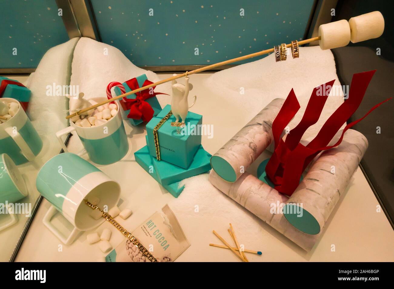 Tiffany & Co. flagship is a luxury jewelry and accessory store on Fifth Avenue, New York City