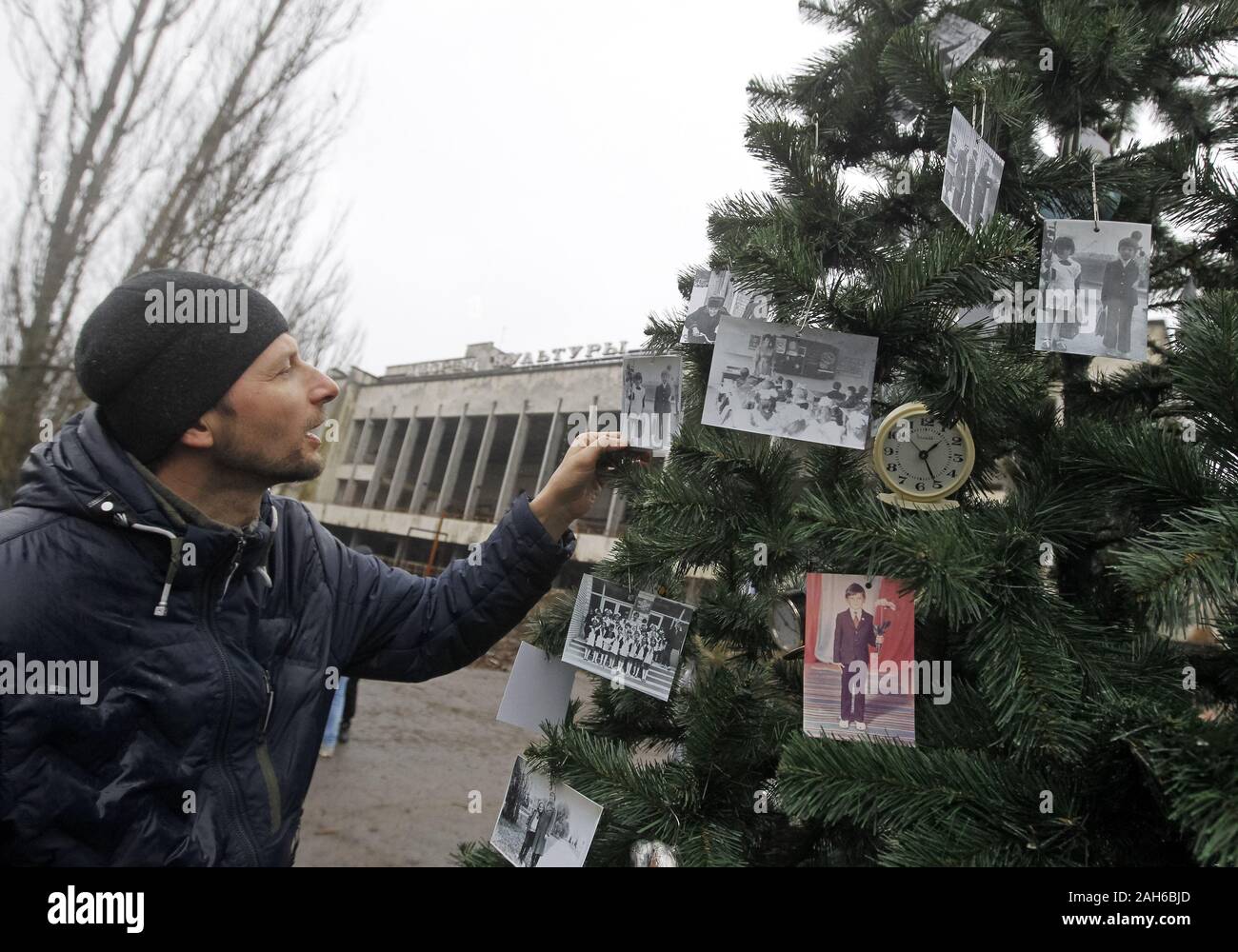 Kiev Ukraine. 22nd Dec 2019. A former resident of the Pripyat