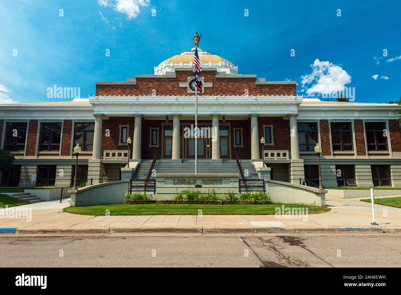 Kemmerer, Wyoming July 24, 2014 The Lincoln County Courthouse Stock