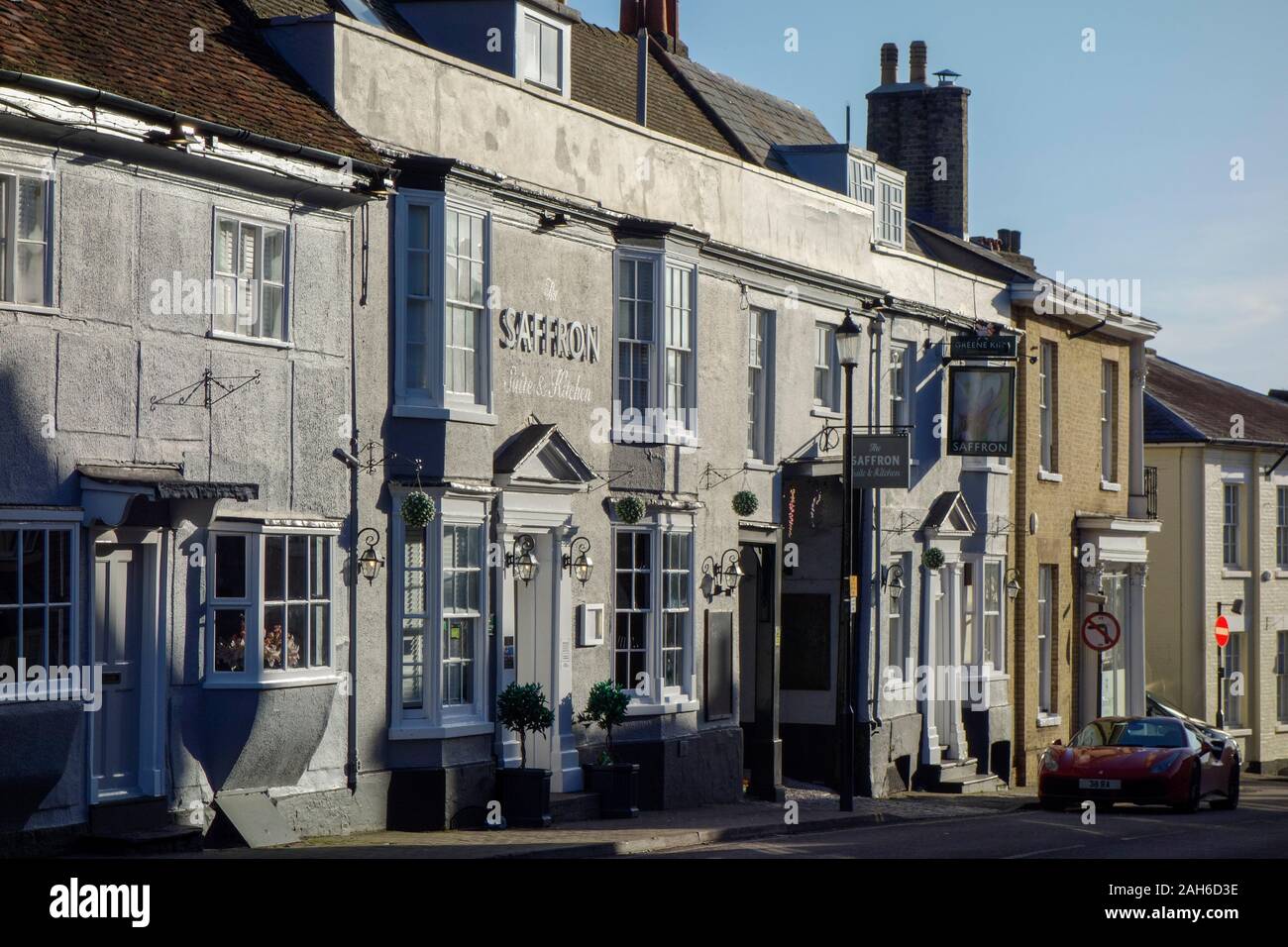 Saffron Walden town centre high street mediumsized market town