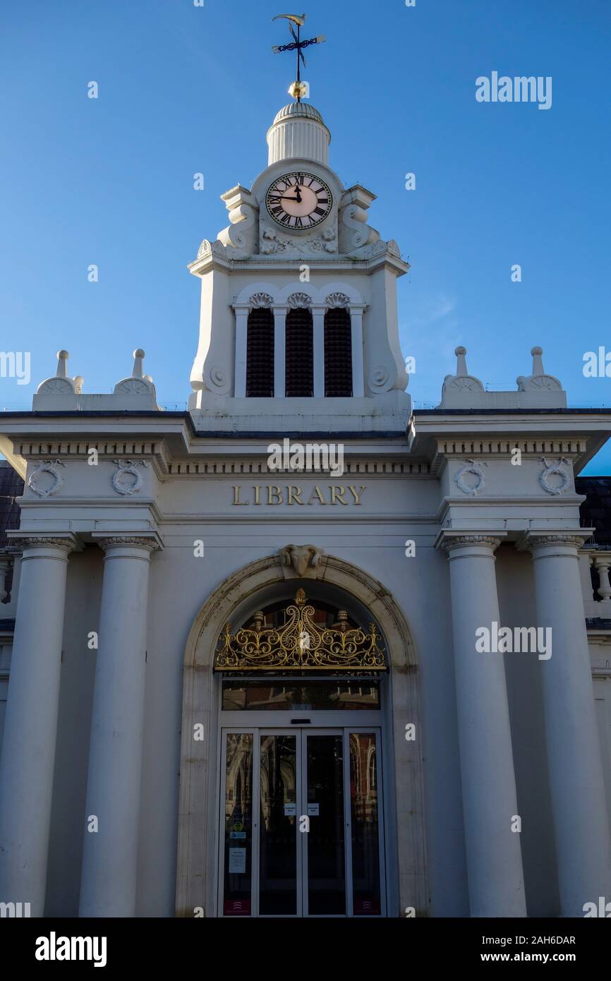 Saffron Walden market square library, town centre high street medium