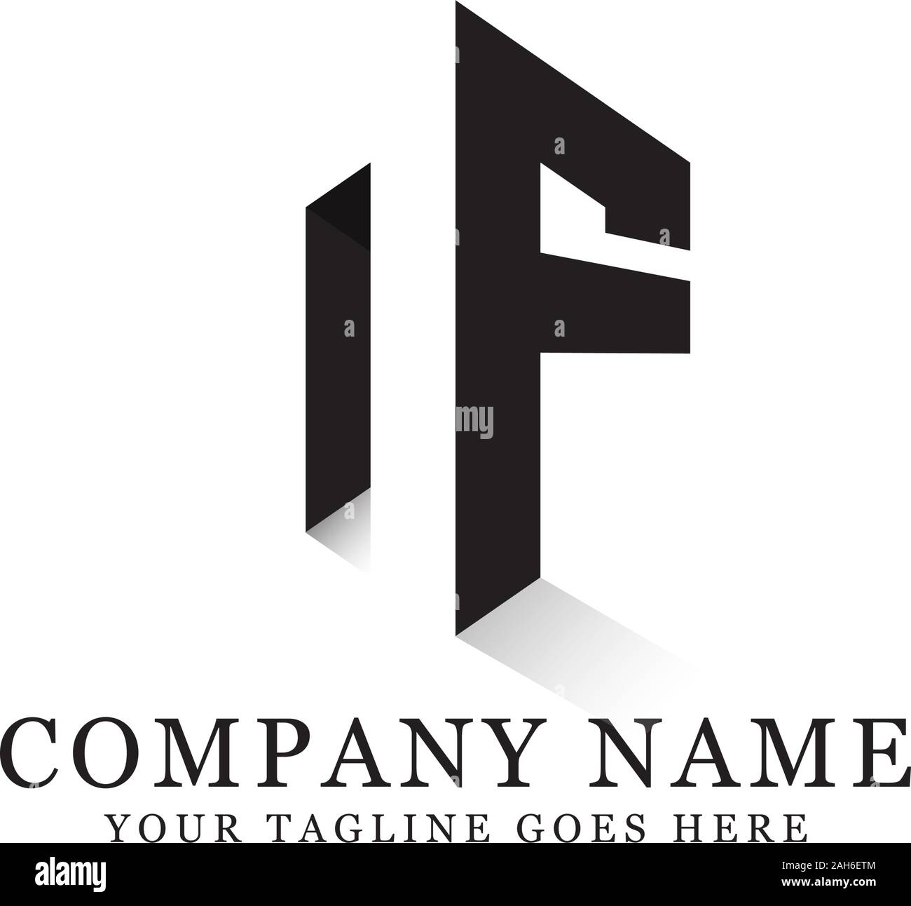 NF initial logo inspiration, negative space letter logo designs Stock Vector