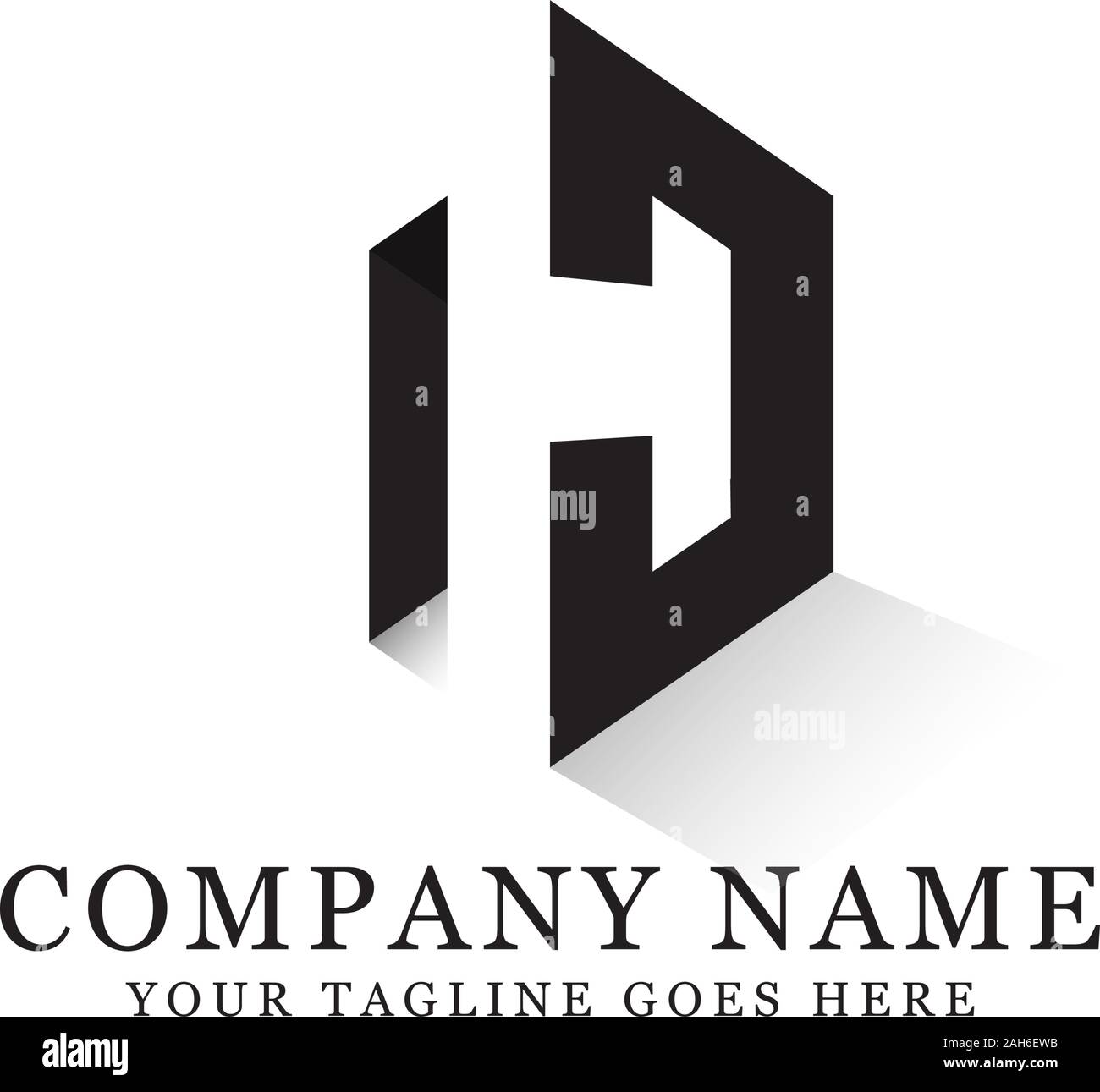 NJ initial logo inspiration, negative space letter logo designs Stock Vector