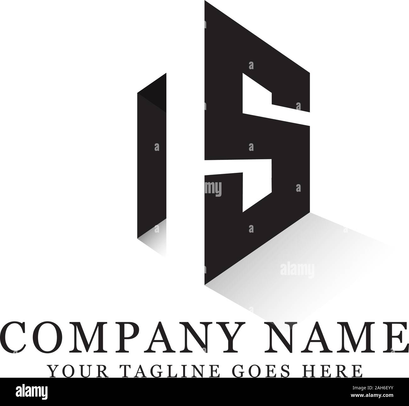 ns initial logo inspiration, negative space letter logo designs Stock Vector