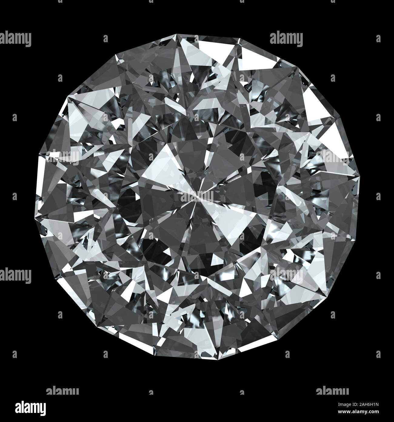 round diamond - isolated on black background with clipping path Stock ...