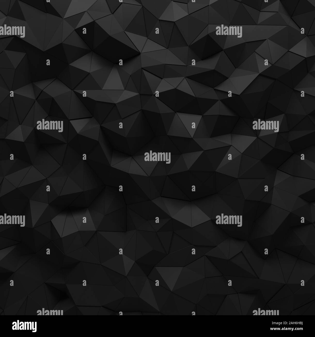 Abstract black 3D geometric polygon facet background mosaic made by ...