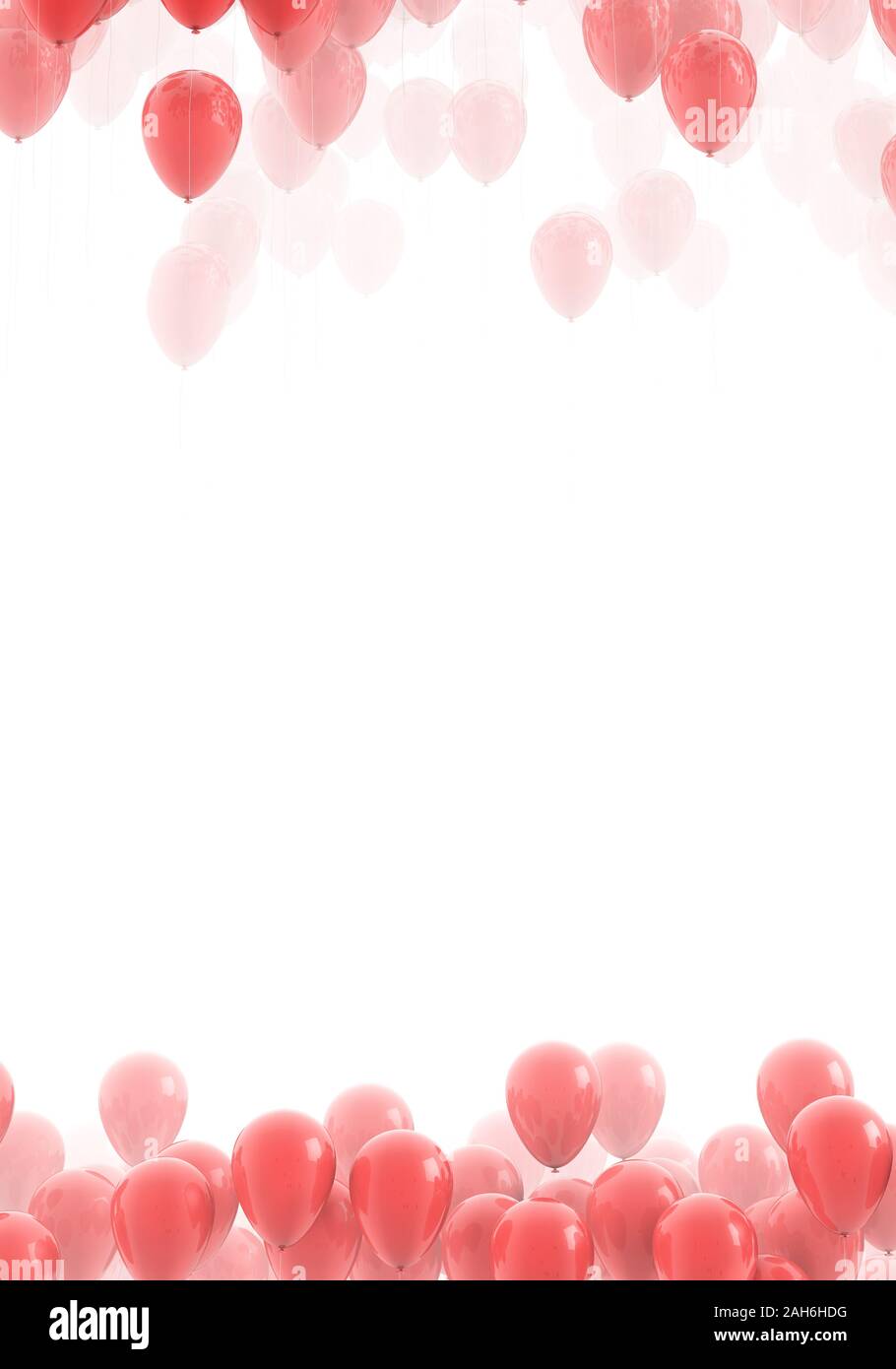 Red Balloons background on white background Stock Photo - Alamy
